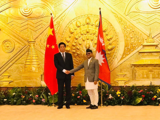 देउवा, ओली र प्रचण्डसँग भेटवार्ता गर्दै चिनियाँ नेता ली चान्शु 